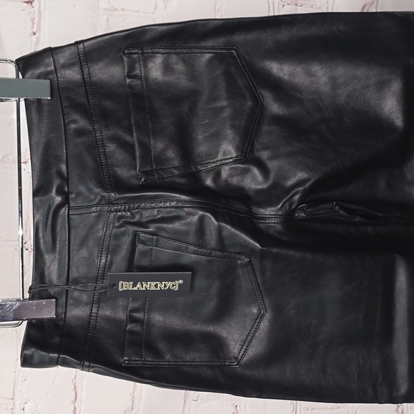 Blank NYC The Baxter Black Faux Leather Pants NWT - Picture 13 of 16
